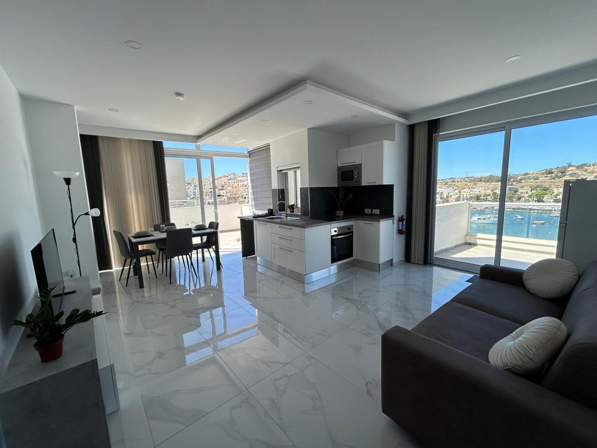 Apartamento Seaview Setters Penthouse Marsaskala Exterior foto